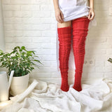 Cozy Over-the-Knee Knit Socks for Women - Stylish & Warm Winter Legwear