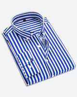 Matteo striped shirt for men – Blue