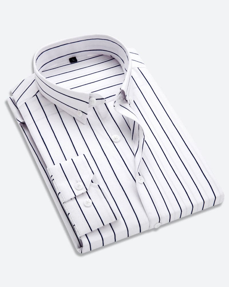 Matteo striped shirt for men – White