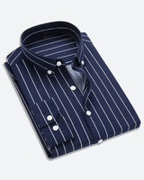 Matteo striped shirt for men – Dark Blue