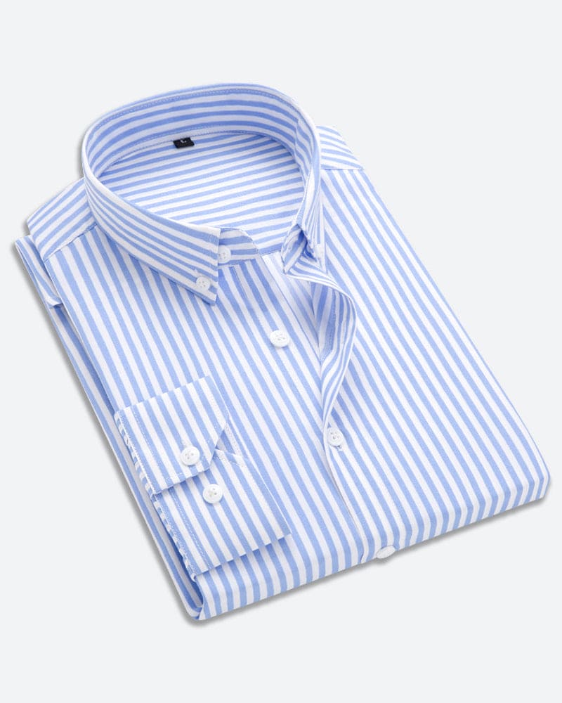 Matteo striped shirt for men – Light Blue