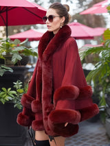 Oversized Furry Cape Jas for Women - Fiona