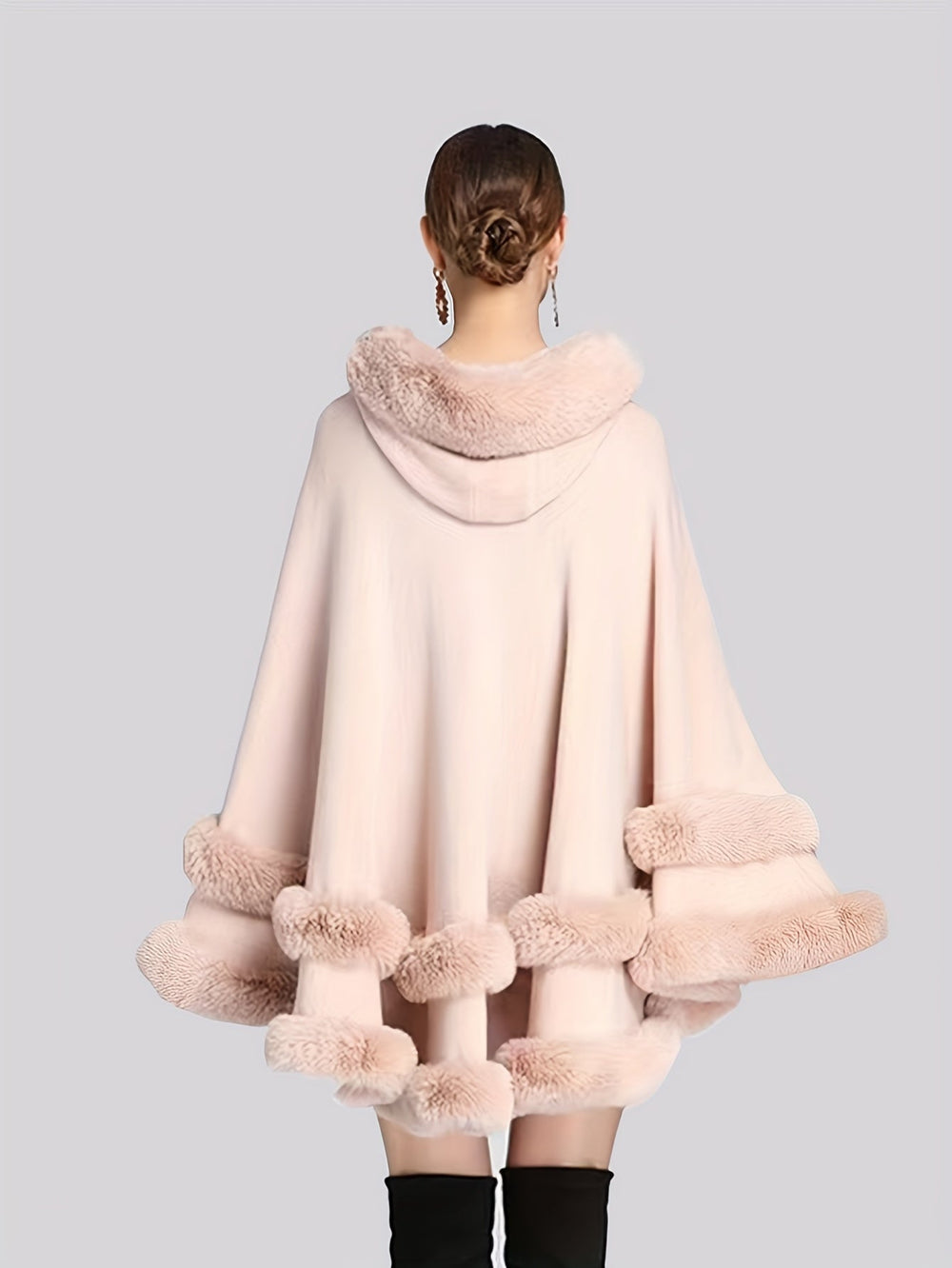 Oversized Furry Cape Jas for Women - Fiona