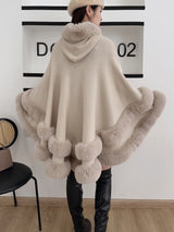 Oversized Furry Cape Jas for Women - Fiona