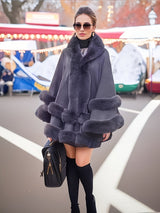 Oversized Furry Cape Jas for Women - Fiona