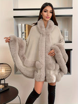 Oversized Furry Cape Jas for Women - Fiona