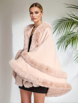 Oversized Furry Cape Jas for Women - Fiona
