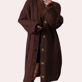 Oversized Long Knitted Women's Cardigan - Noémie