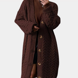 Oversized Long Knitted Women's Cardigan - Noémie