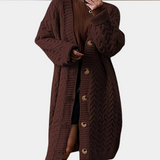 Oversized Long Knitted Women's Cardigan - Noémie