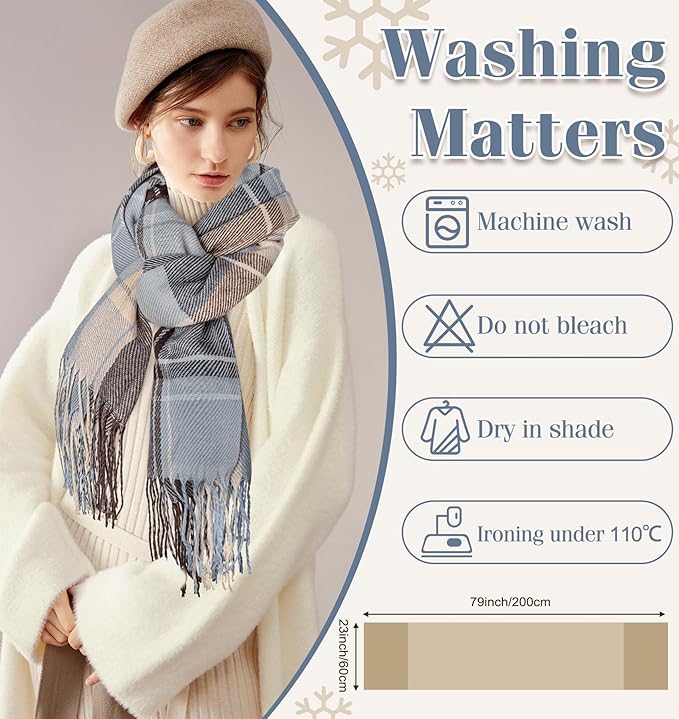 CozyPlaid Oversized Winter Scarf - Extra Warmth & Style for Cold Weather