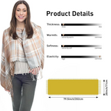 CozyPlaid Oversized Winter Scarf - Extra Warmth & Style for Cold Weather