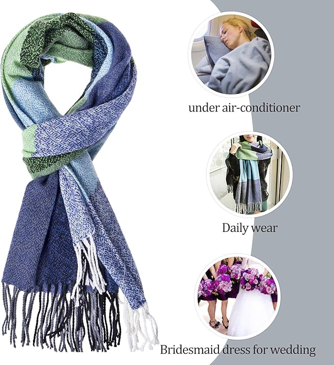CozyPlaid Oversized Winter Scarf - Extra Warmth & Style for Cold Weather
