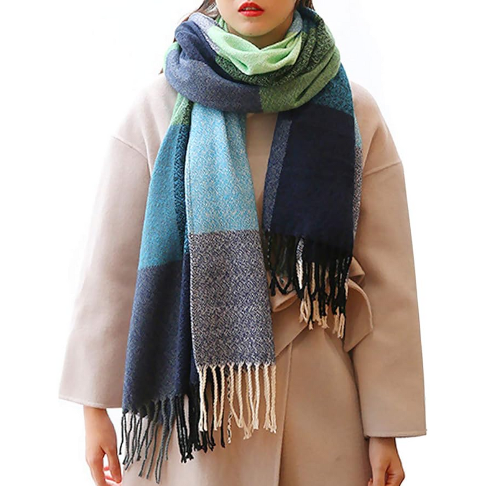 CozyPlaid Oversized Winter Scarf - Extra Warmth & Style for Cold Weather