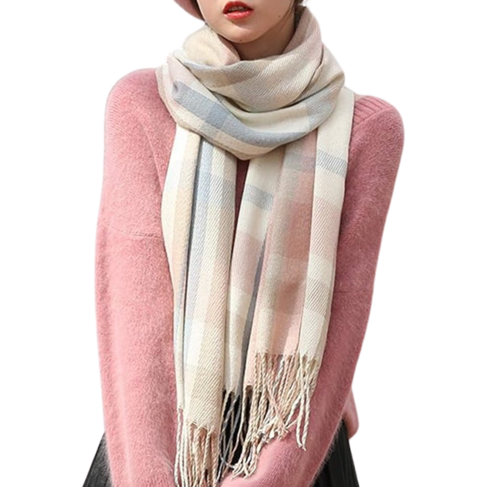 CozyPlaid Oversized Winter Scarf - Extra Warmth & Style for Cold Weather