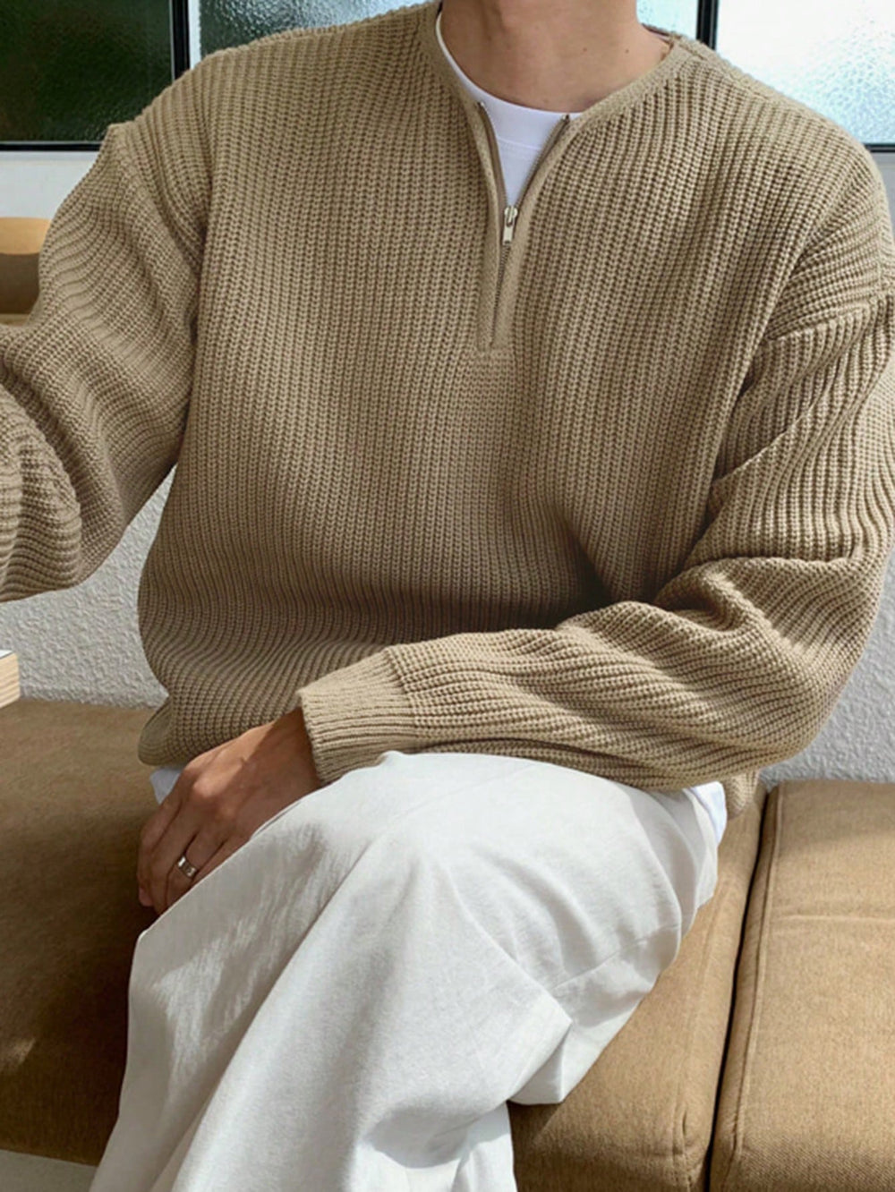 Oversized Zip-Up Jumper for Men - Havron
