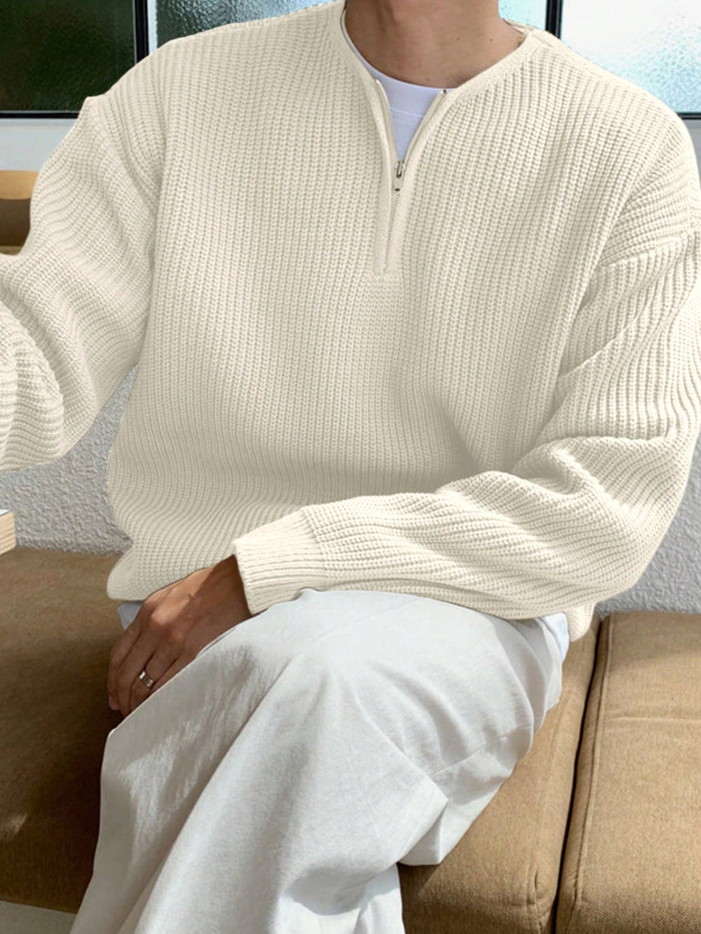 Oversized Zip-Up Jumper for Men - Havron