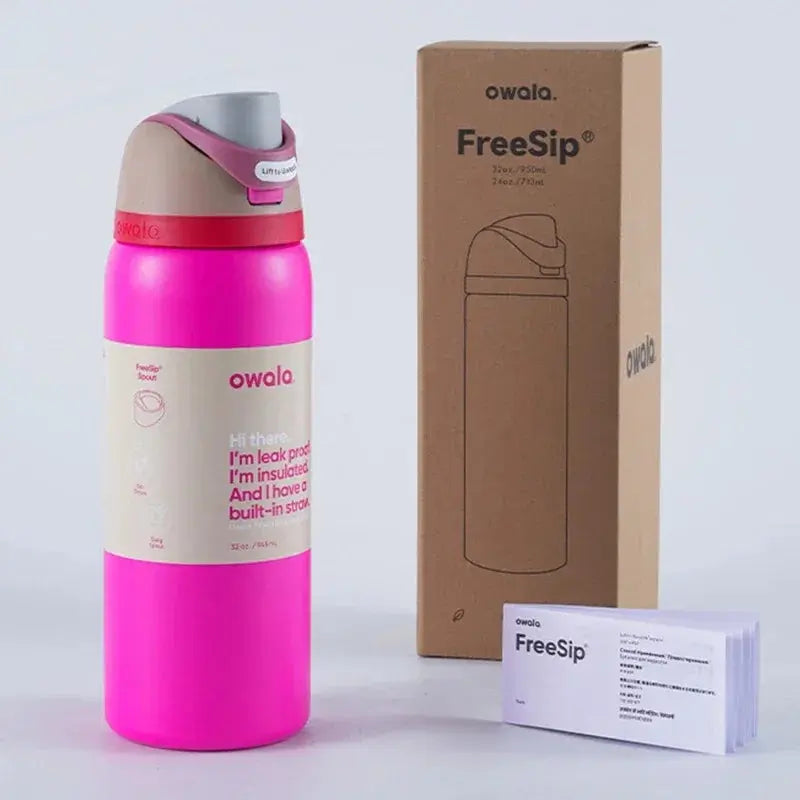 Enhanced Product Title: Owala 24 oz Insulated Stainless Steel Water Bottle - Leak-Proof, BPA-Free, Double-Wall Design for Hot & Cold Beverages, Perfect for Travel & Outdoor Activities
