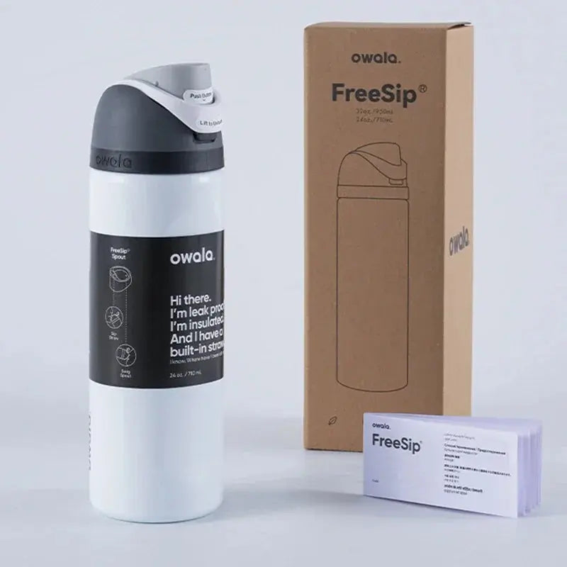 Enhanced Product Title: Owala 24 oz Insulated Stainless Steel Water Bottle - Leak-Proof, BPA-Free, Double-Wall Design for Hot & Cold Beverages, Perfect for Travel & Outdoor Activities