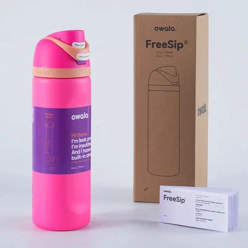 Enhanced Product Title: Owala 24 oz Insulated Stainless Steel Water Bottle - Leak-Proof, BPA-Free, Double-Wall Design for Hot & Cold Beverages, Perfect for Travel & Outdoor Activities