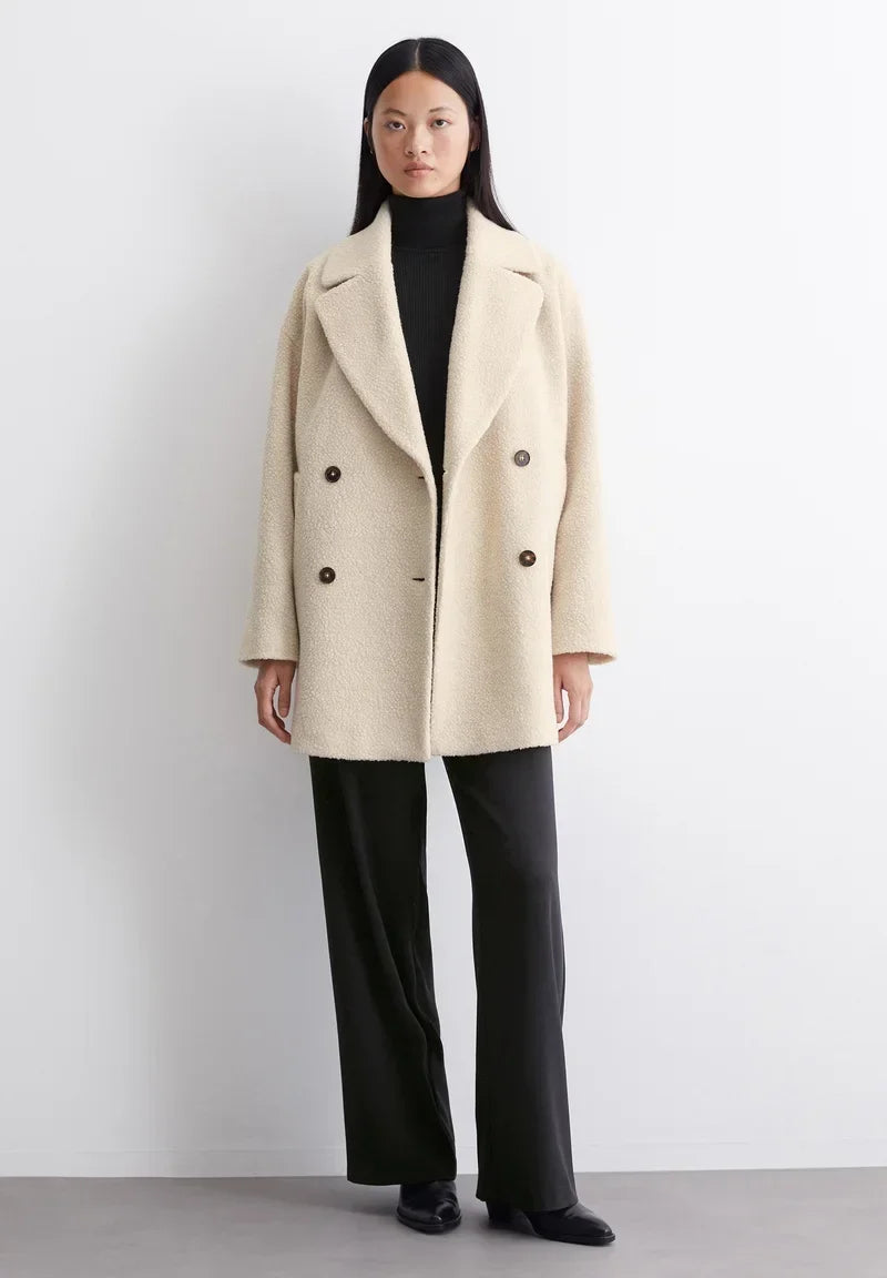 Women's double-breasted coat, view 3