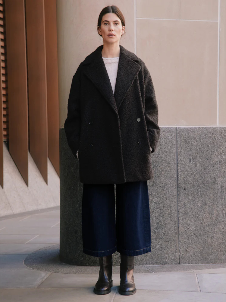 Women's double-breasted coat, view 6