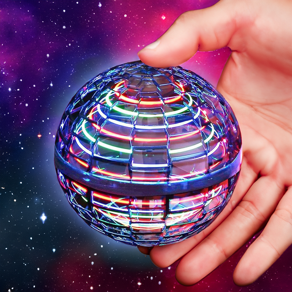 Flying LED Orb Ball – USB Rechargeable, RGB Lights & 360° Boomerang Flight