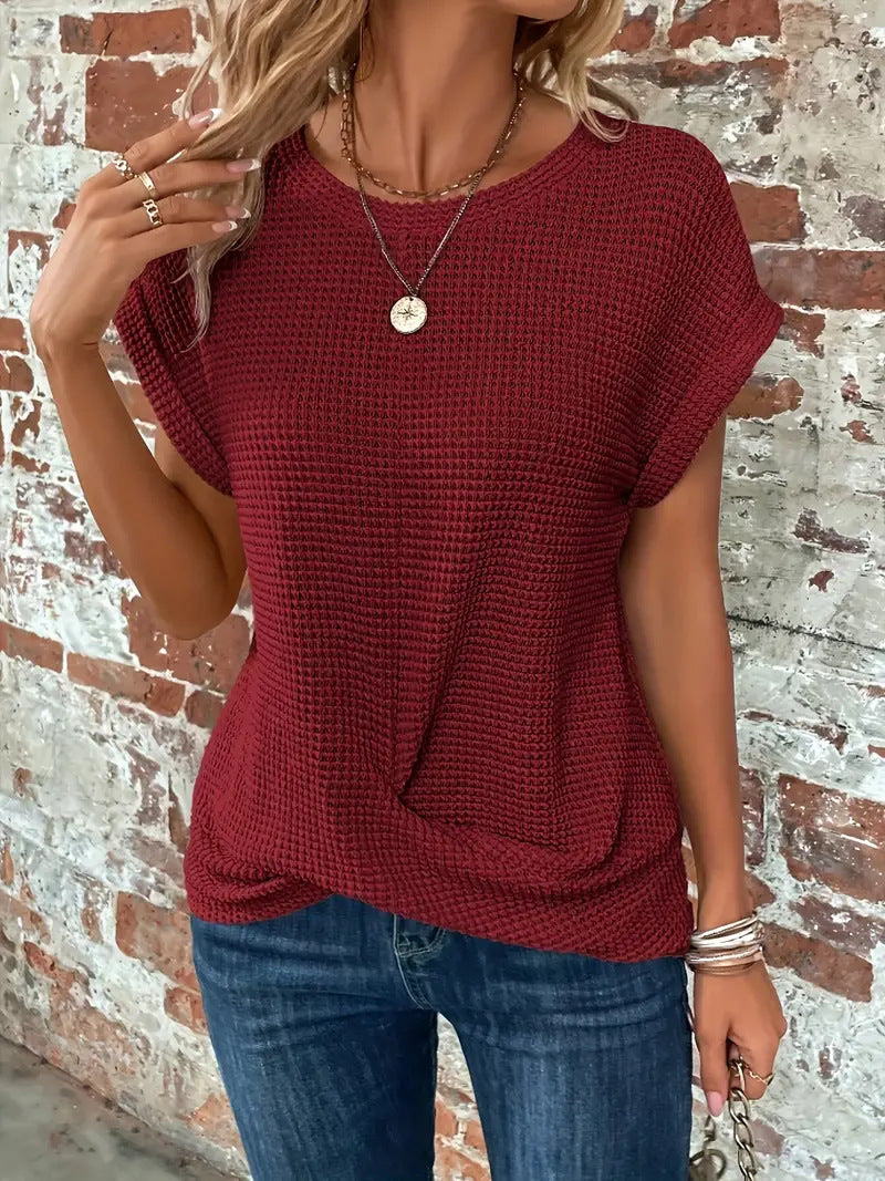 Pauline Women's Textured Short-Sleeve Top - Stylish & Comfortable Casual Wear