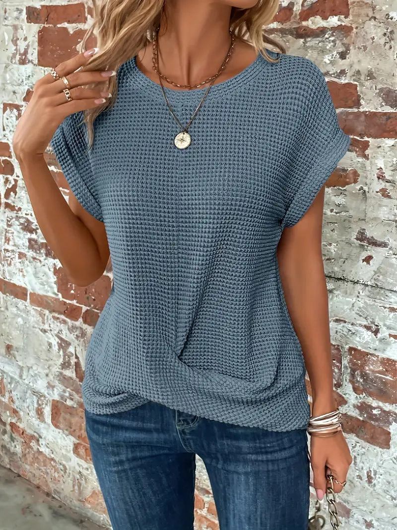 Pauline Women's Textured Short-Sleeve Top - Stylish & Comfortable Casual Wear