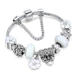 Elegant Peach Blossom Charm Bracelet | Delicate Floral Design for Women