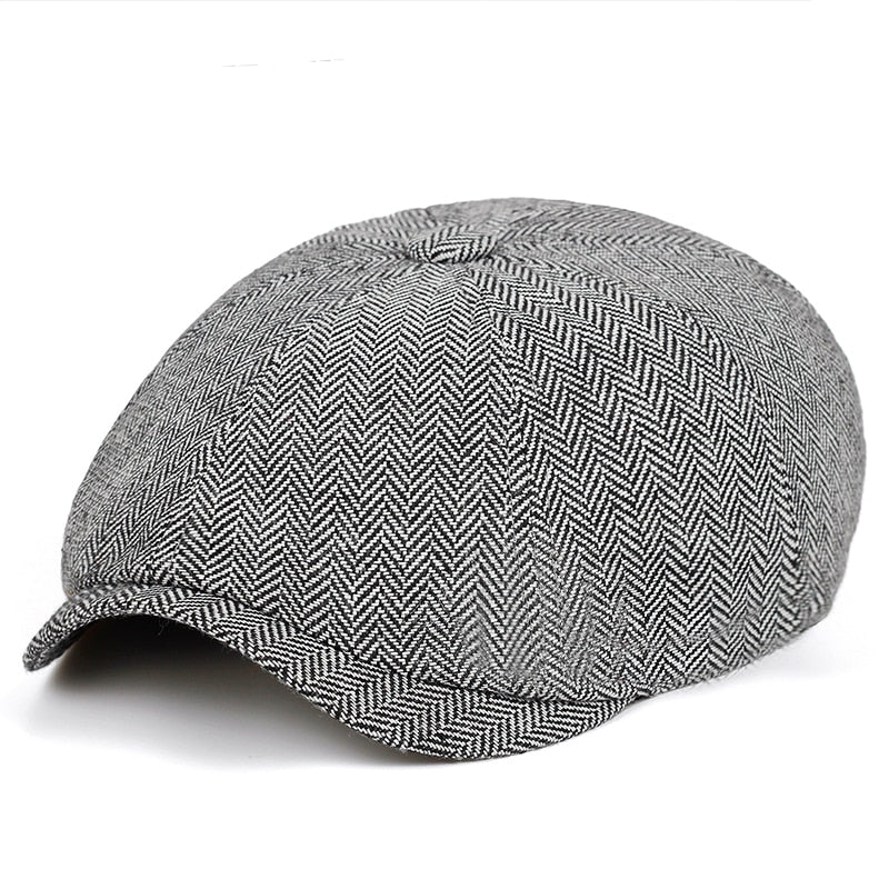Men's Peaky Blinders Style Flat Cap - Classic Vintage Look