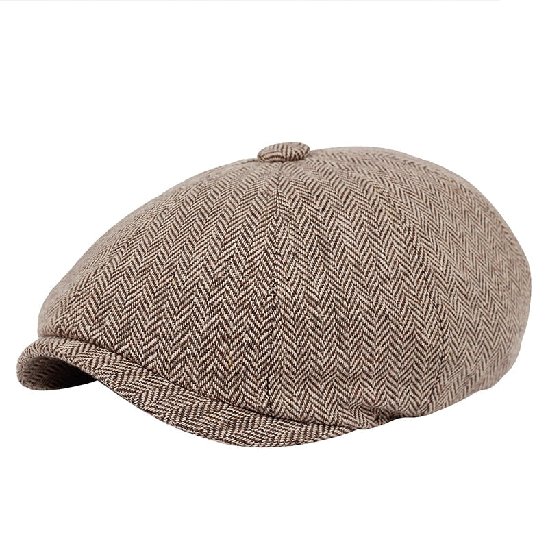 Men's Peaky Blinders Style Flat Cap - Classic Vintage Look