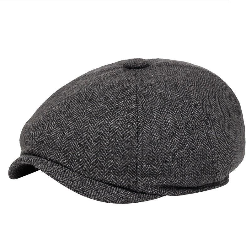 Men's Peaky Blinders Style Flat Cap - Classic Vintage Look