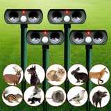 Solar Powered Pest Repeller Outdoor Animal Deterrent Light