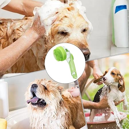 2-in-1 Pet Bath and Massage Brush - Gentle Grooming Tool for Dogs and Cats, Reduces Shedding and Enhances Bonding