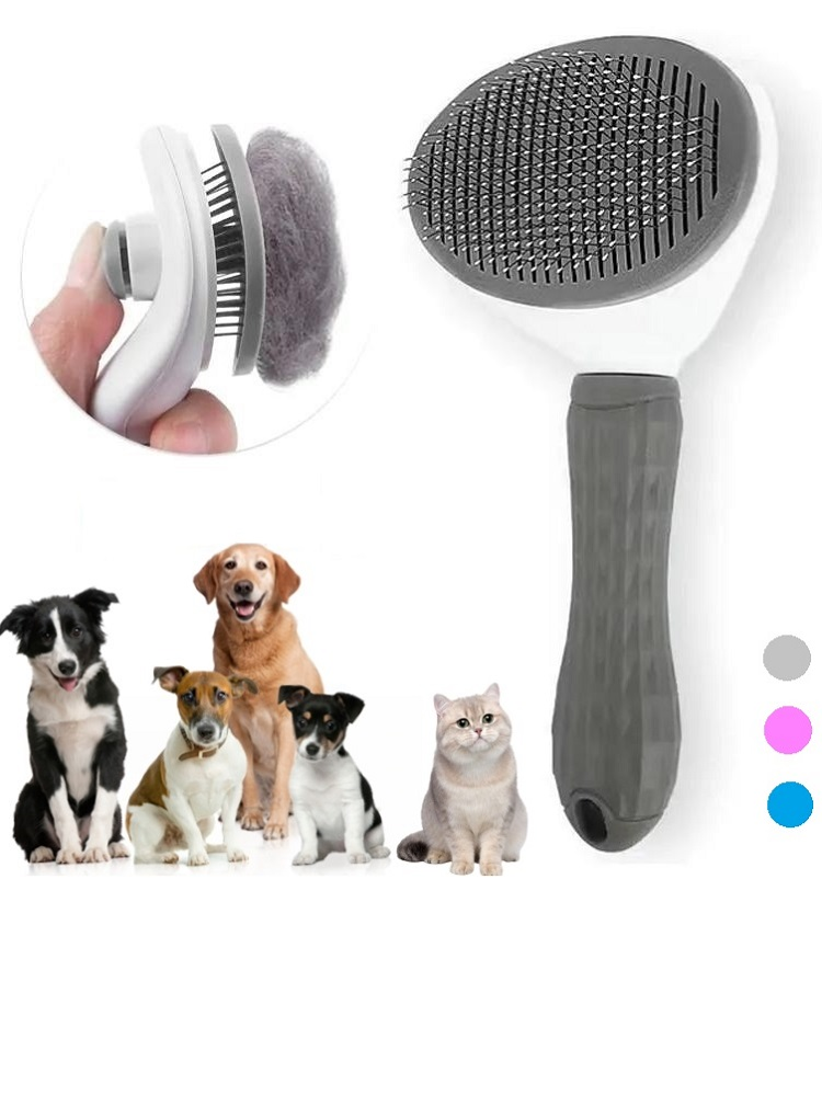 Self-Cleaning Pet Care Brush - Effortless Grooming Comb for Dogs & Cats