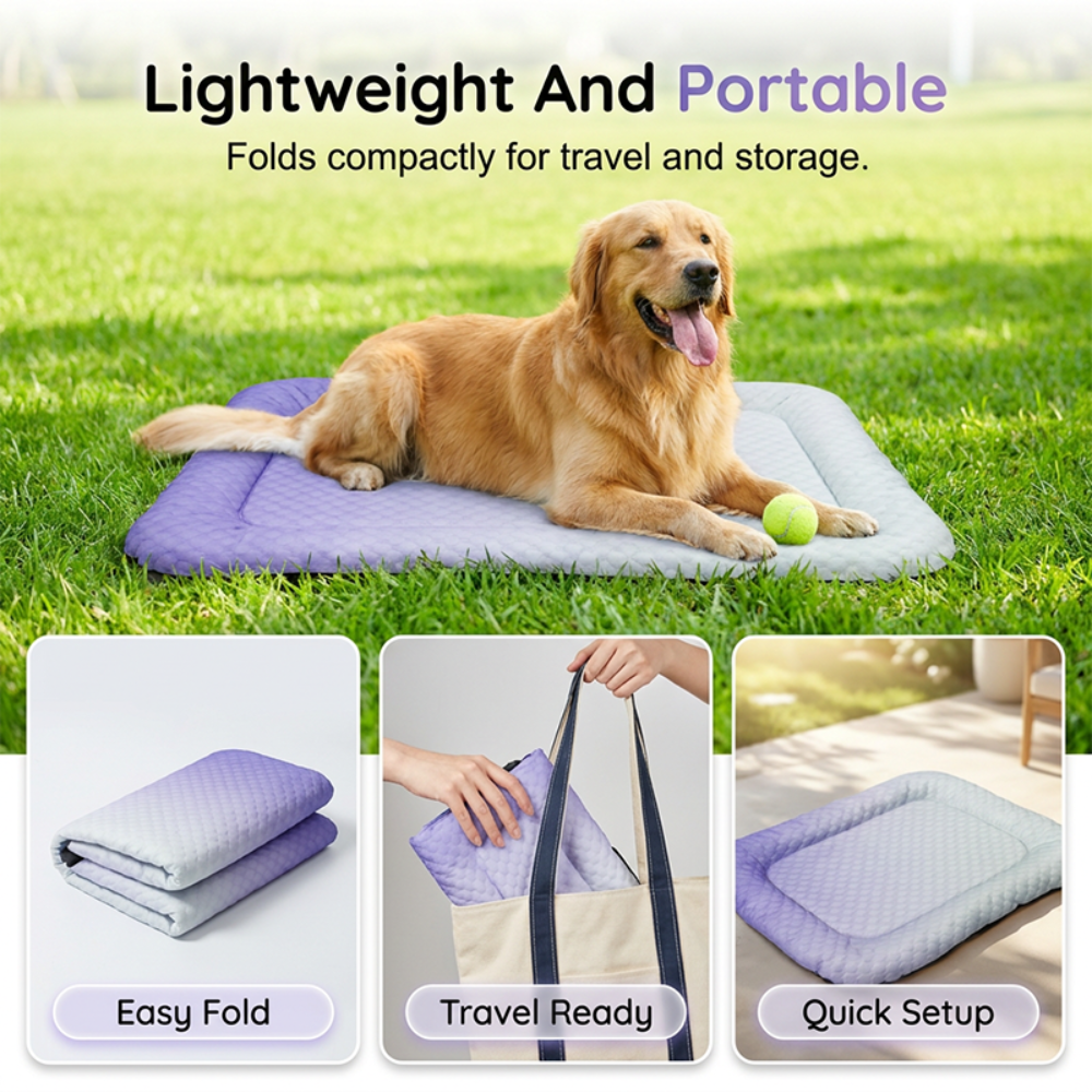 Self-Cooling Pet Mat – Waterproof, Breathable & Multi-Size Design