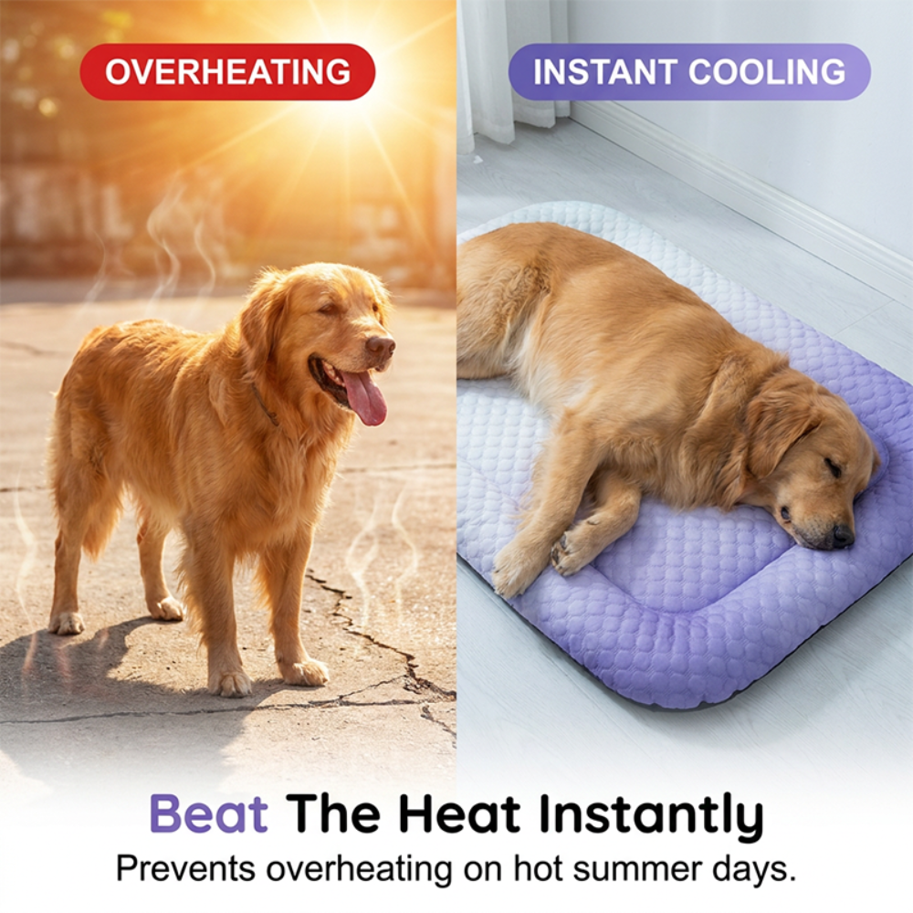 Self-Cooling Pet Mat – Waterproof, Breathable & Multi-Size Design