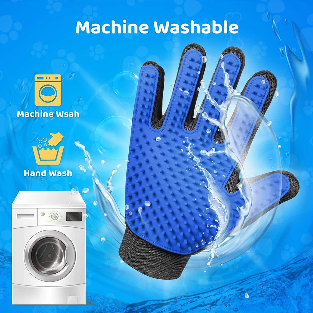 Pet Grooming Glove - Soft & Efficient Hair Remover for Dogs & Cats | Gentle Deshedding Tool for Easy Fur Removal