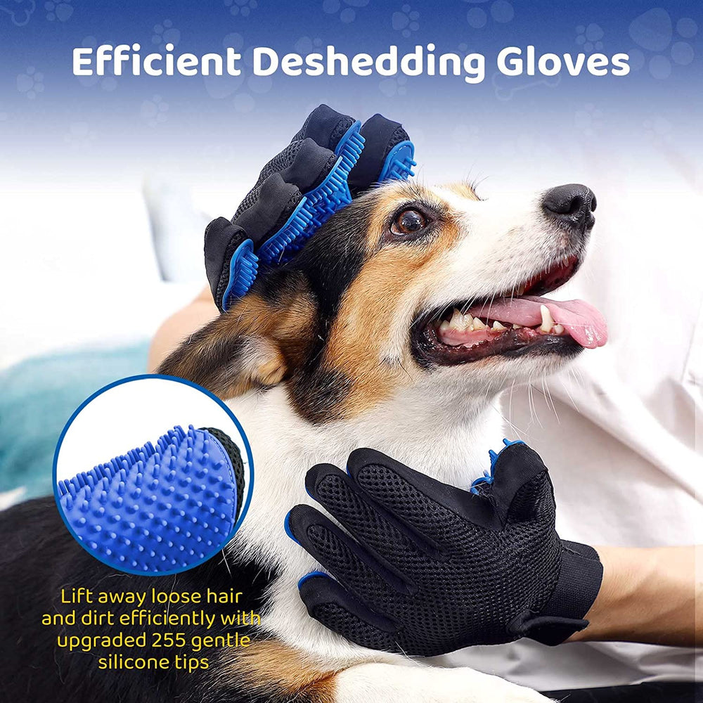 Pet Grooming Glove - Soft & Efficient Hair Remover for Dogs & Cats | Gentle Deshedding Tool for Easy Fur Removal