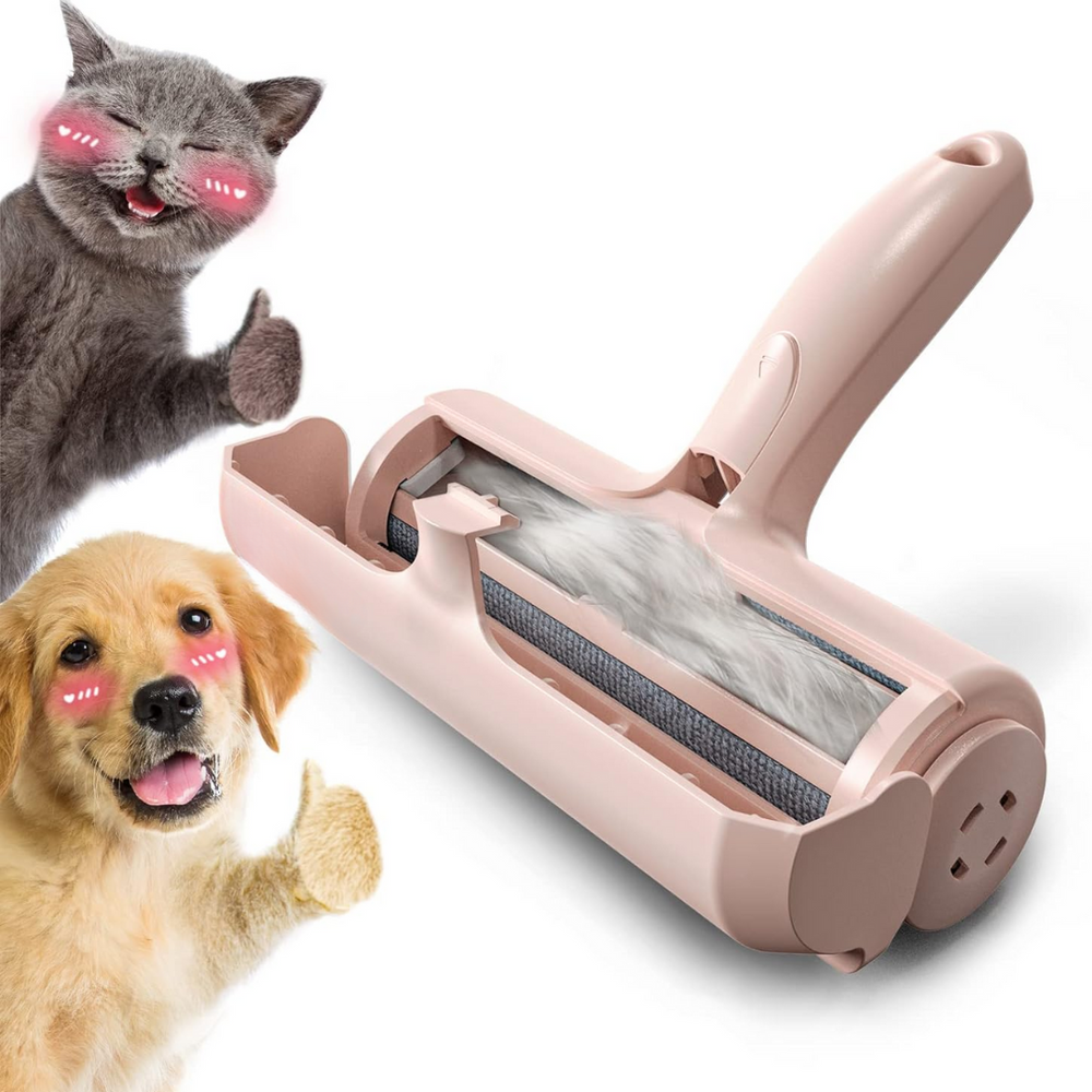 Self-Cleaning Pet Hair Remover Lint Roller - Effortless Fur Removal for Dogs & Cats