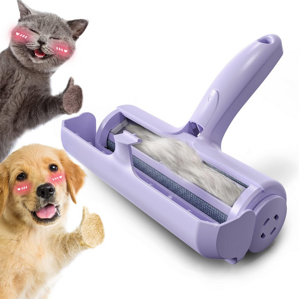 Self-Cleaning Pet Hair Remover Lint Roller - Effortless Fur Removal for Dogs & Cats