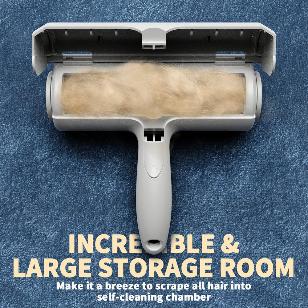 Self-Cleaning Pet Hair Remover Lint Roller - Effortless Fur Removal for Dogs & Cats