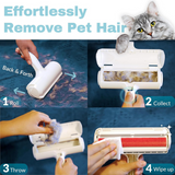 Self-Cleaning Pet Hair Remover Lint Roller - Effortless Fur Removal for Dogs & Cats