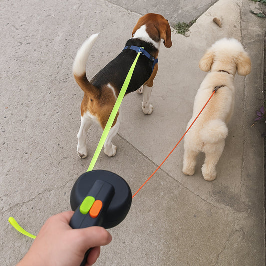 Retractable Dog Leash – Dual Handle, Tangle-Free Design & 10ft Extension