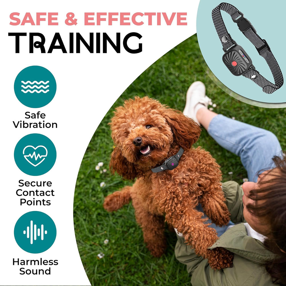 Humane Bark Control Collar for Small Dogs - Effective Gentle Training Aid for Quieting Excessive Barking