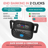 Humane Bark Control Collar for Small Dogs - Effective Gentle Training Aid for Quieting Excessive Barking