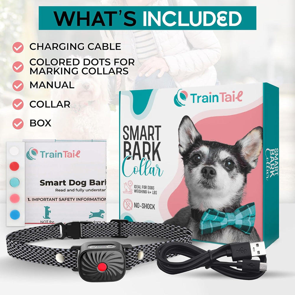 Humane Bark Control Collar for Small Dogs - Effective Gentle Training Aid for Quieting Excessive Barking