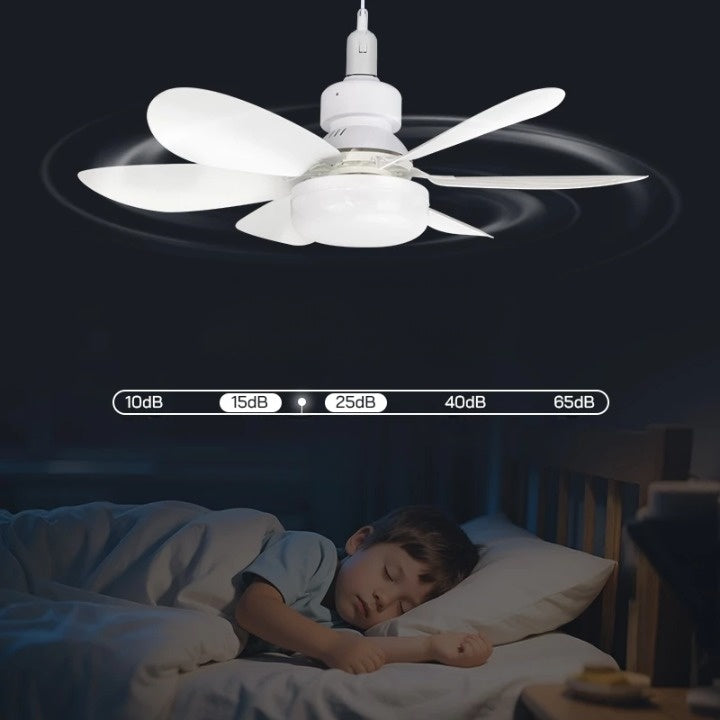 LED Ceiling Fan Light – Remote Control, Dimmable 3 Colors & E27 40W