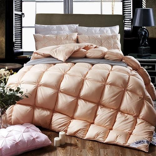 PlumeLux 100% Goose Down Piped Duvet - Luxurious Comfort & Warmth